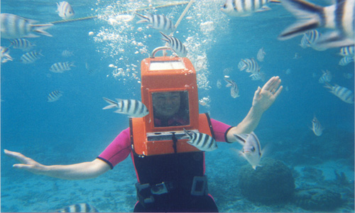 Undersea walk in Mauritius Island